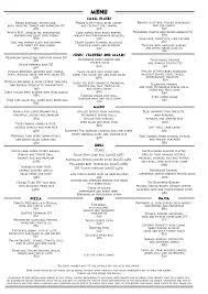 BLACKBIRD FRESH FROZEN MENU