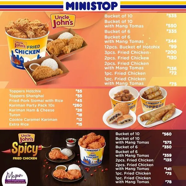 MINISTOP WOW MEALS MENU