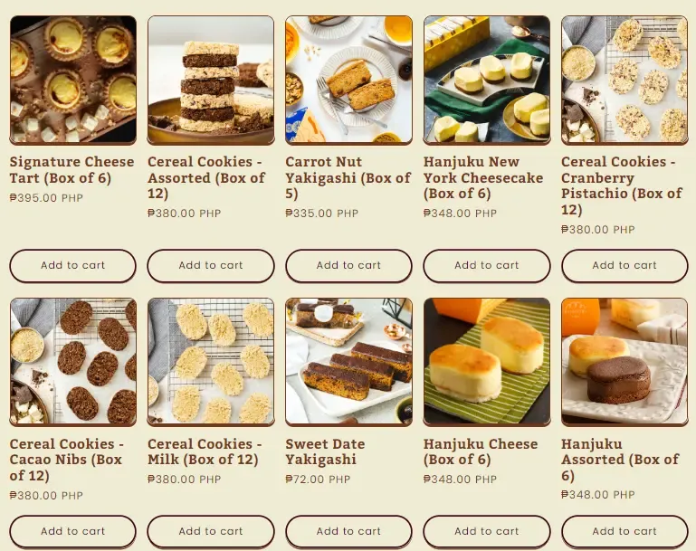 KUMORI CAKES PRICES