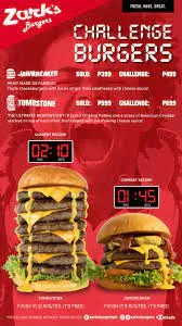 ZARKS BURGER CHALLENGE BURGERS