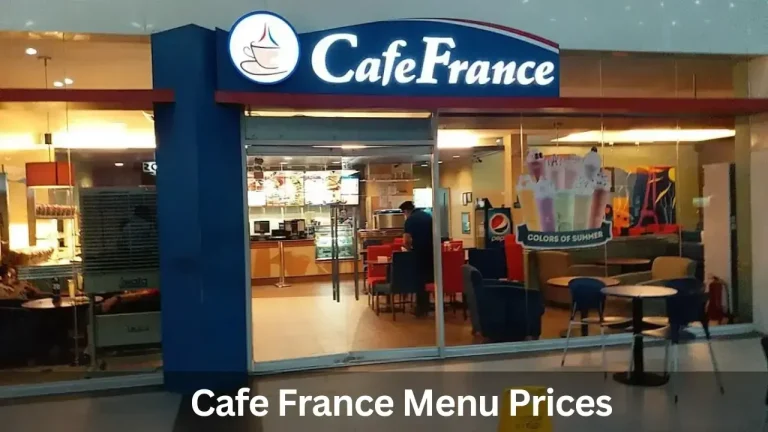 Cafe France menu Philippines