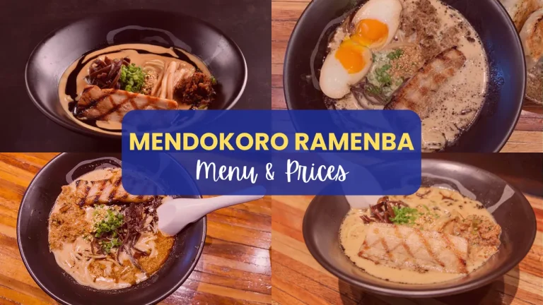 MENDOKORO RAMENBA MENU PHILIPPINES